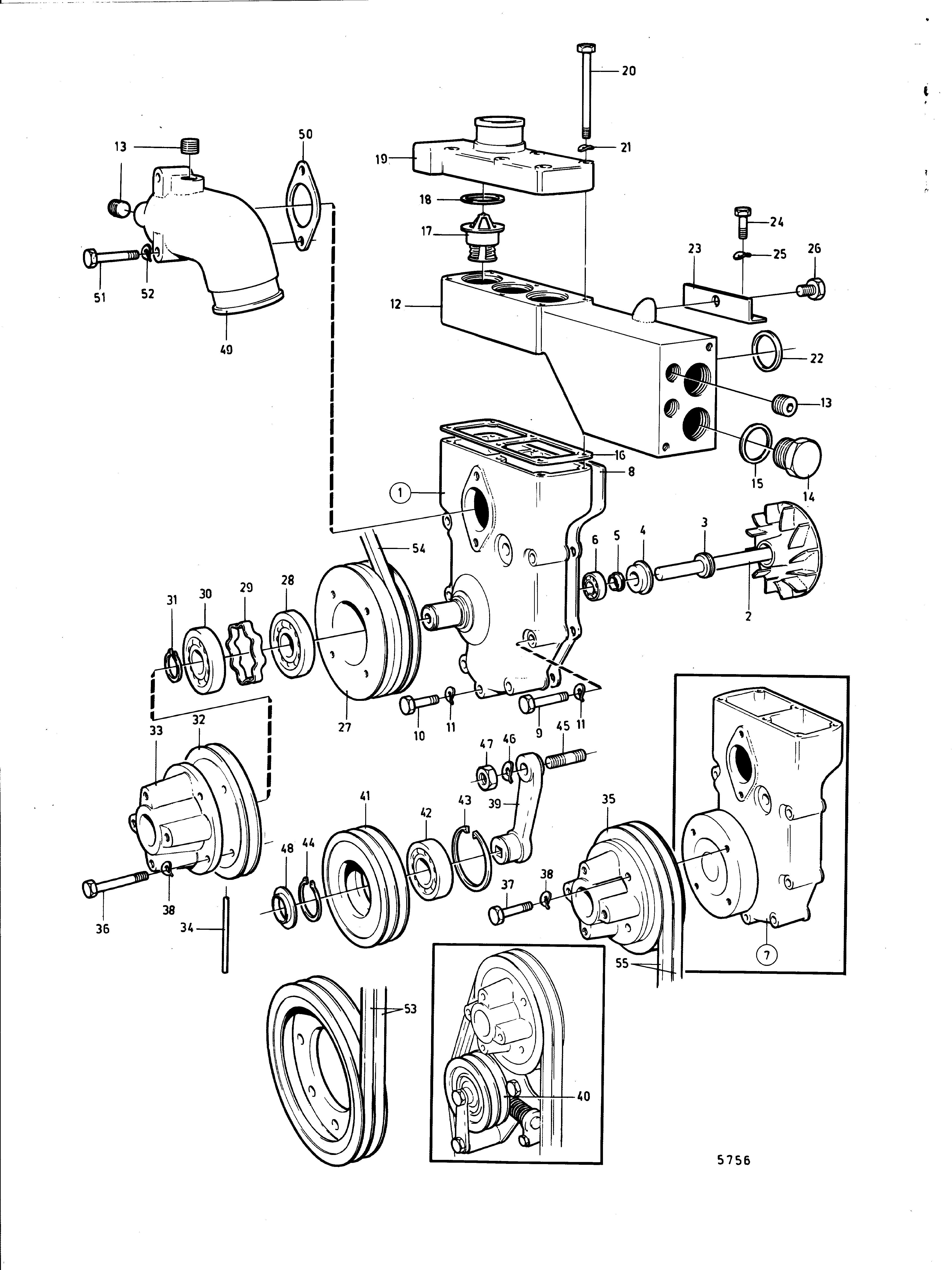 Thermostat et Pompe à eau avec Comps d'installation, Moteur homologué