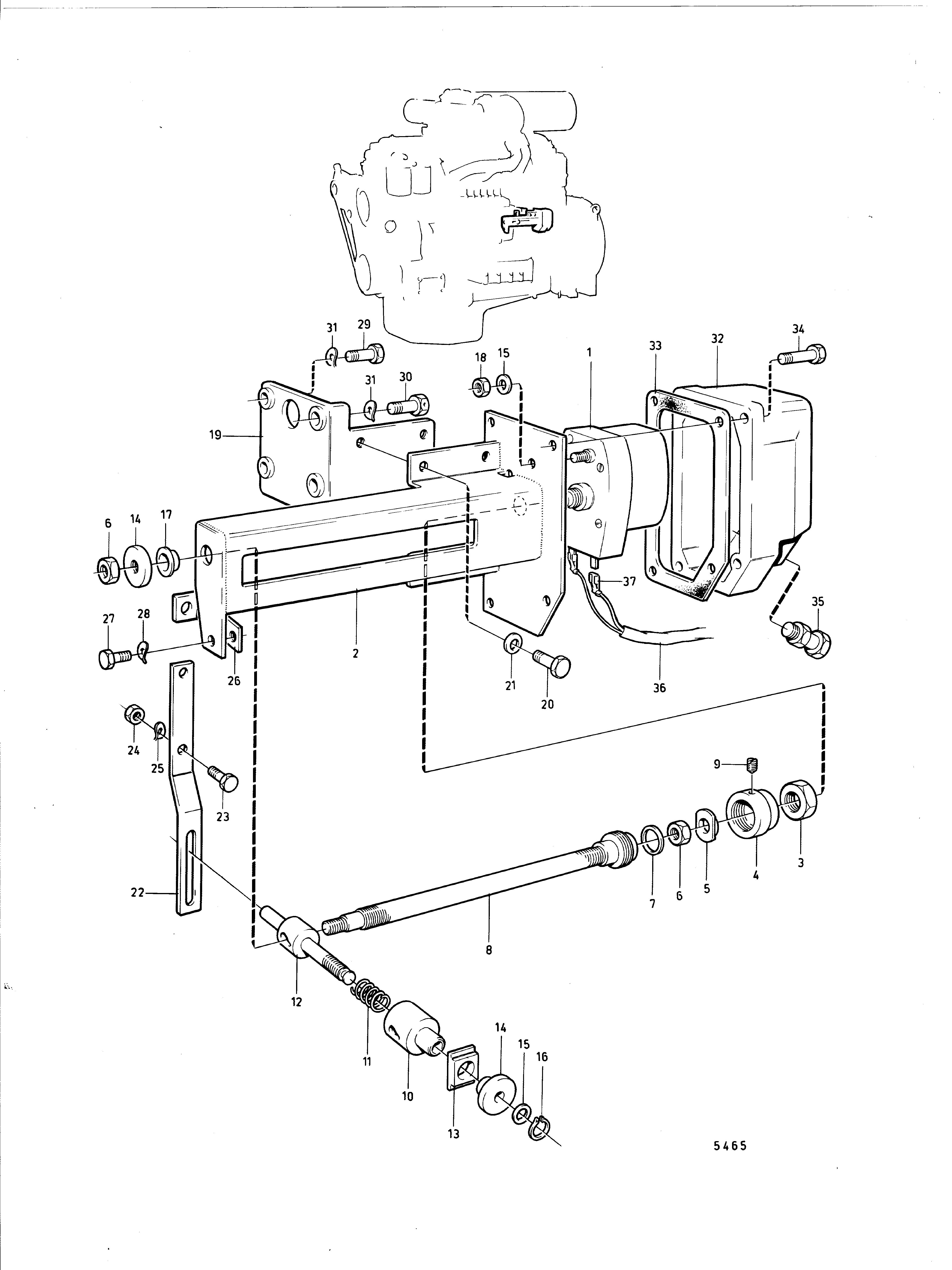 Motor de control tipo ''Bosch'' y piezas de montaje, MOXXXXXX/29818