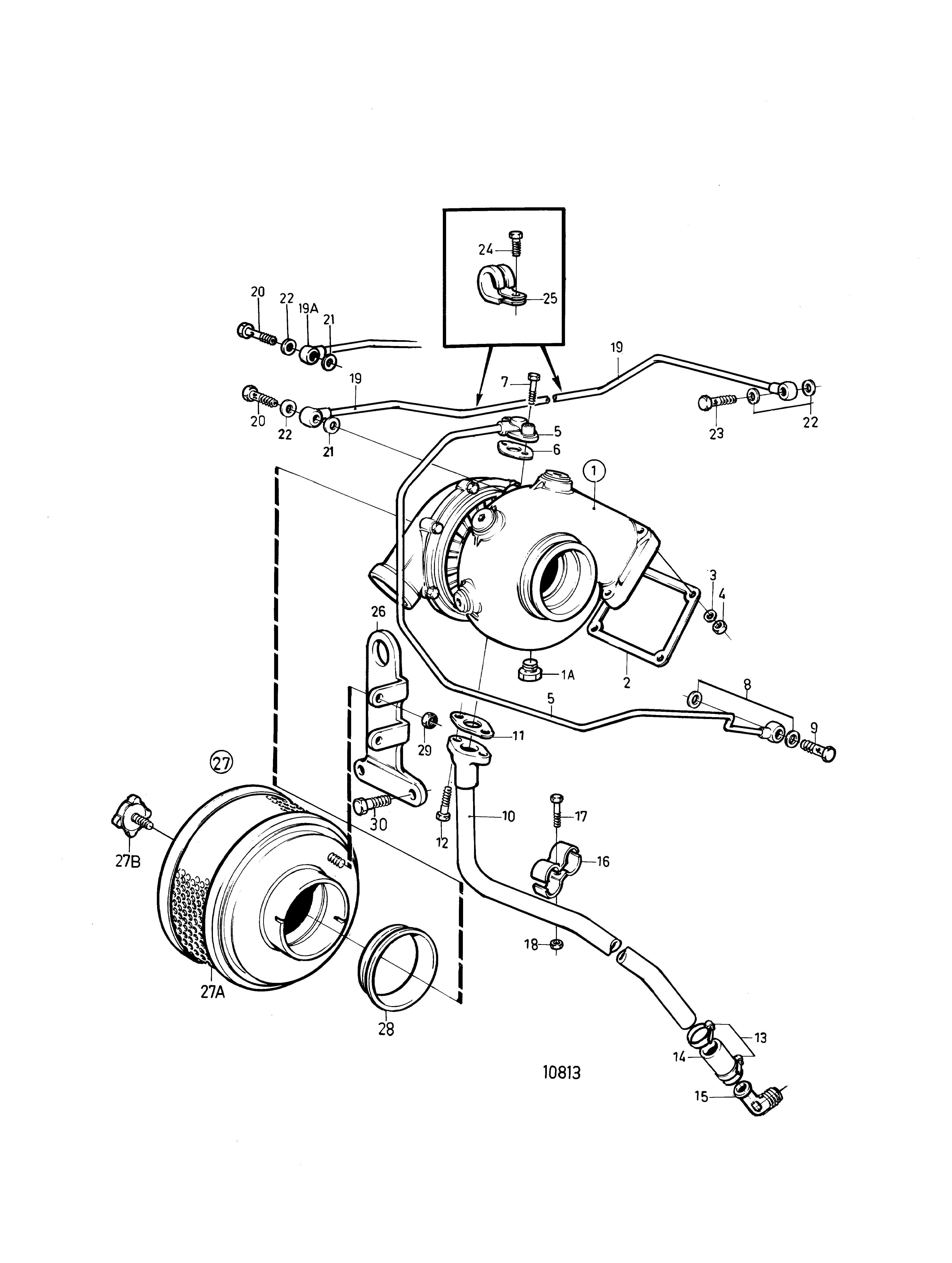 Turbo et filtre à air avec pièces de montage