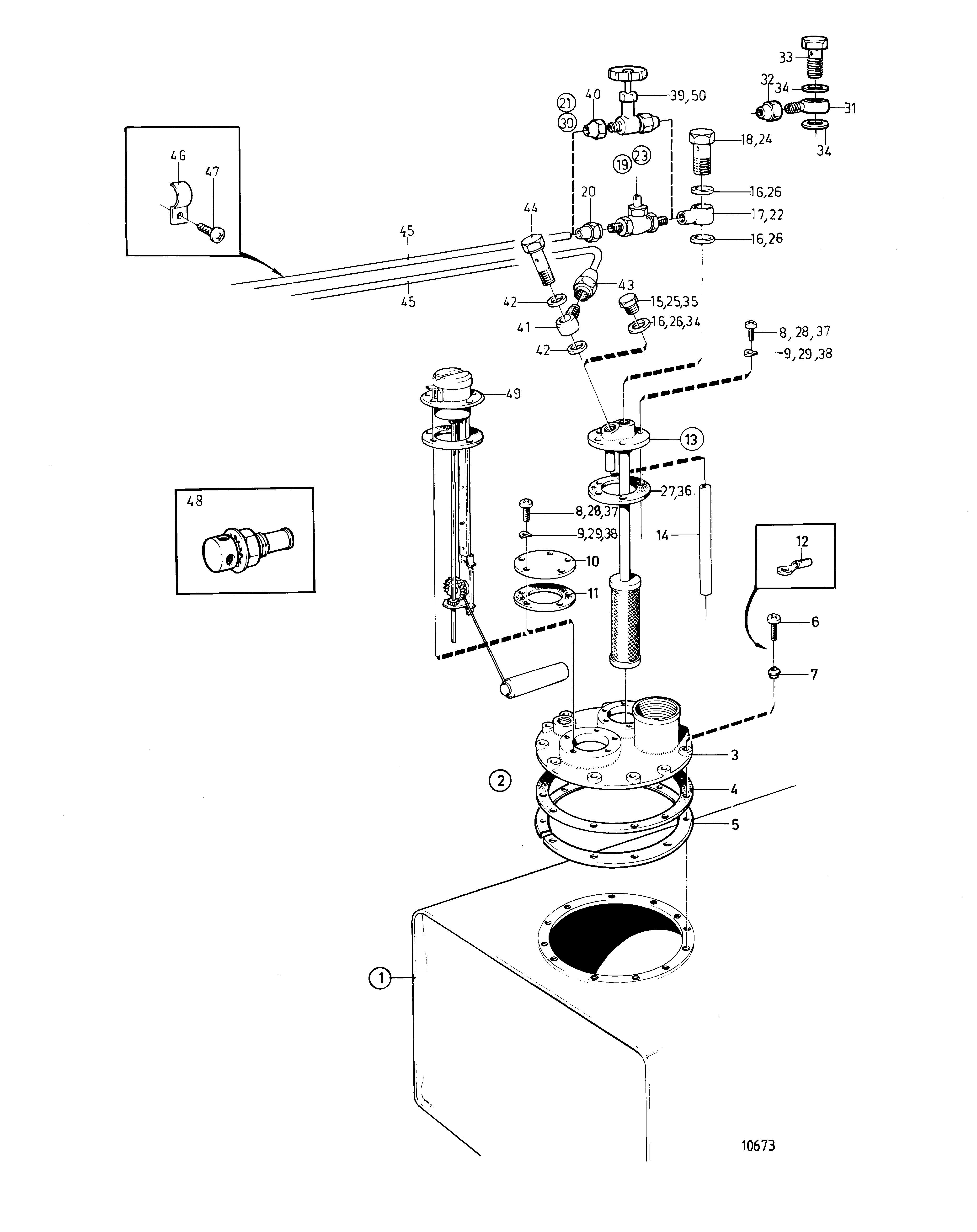 Réservoir de carburant et pièces de connexion