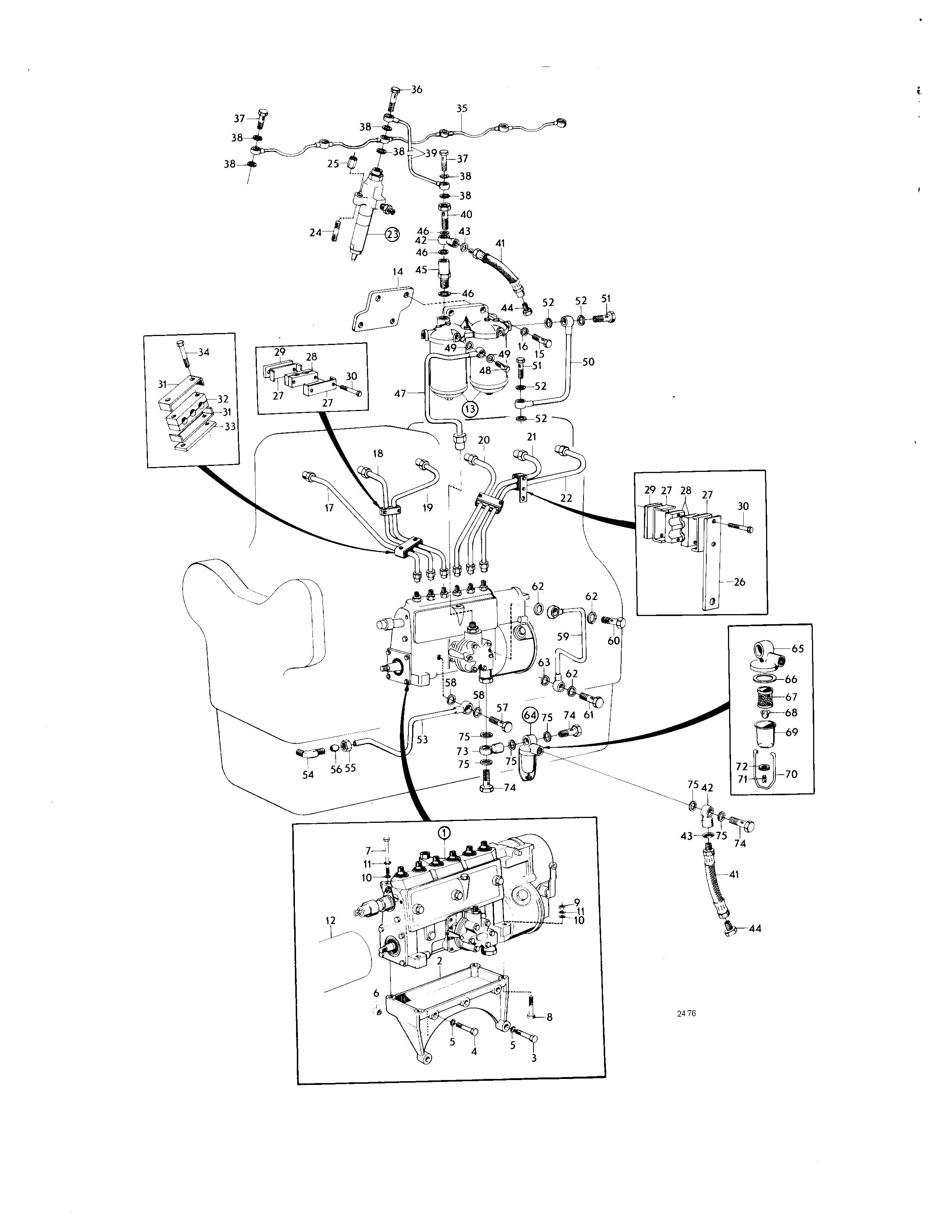 Sistema de combustible, motor clasificado, pieza no. 867053, MO-46196/XXXXX