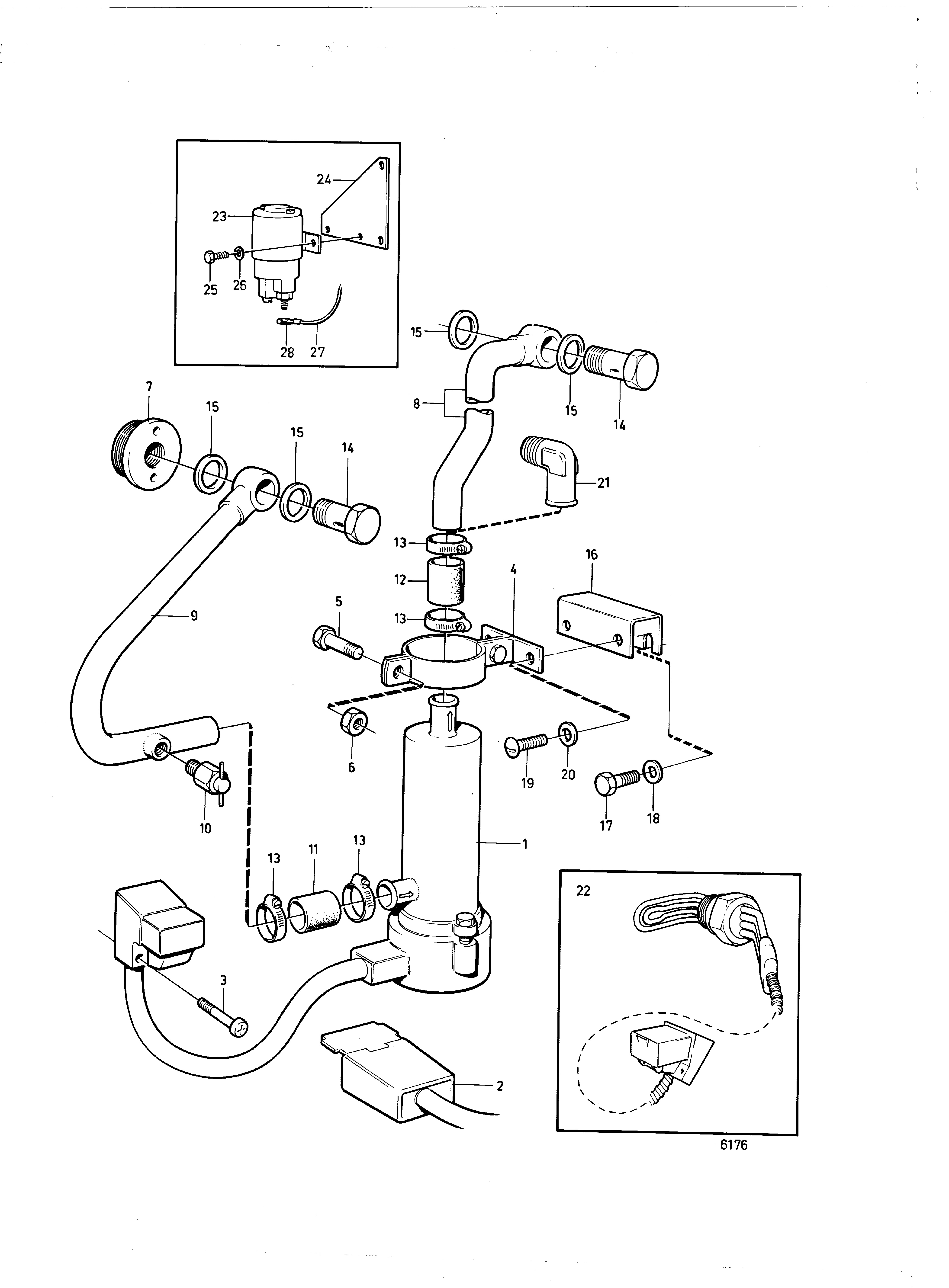 Chauffage moteur et pièces de montage