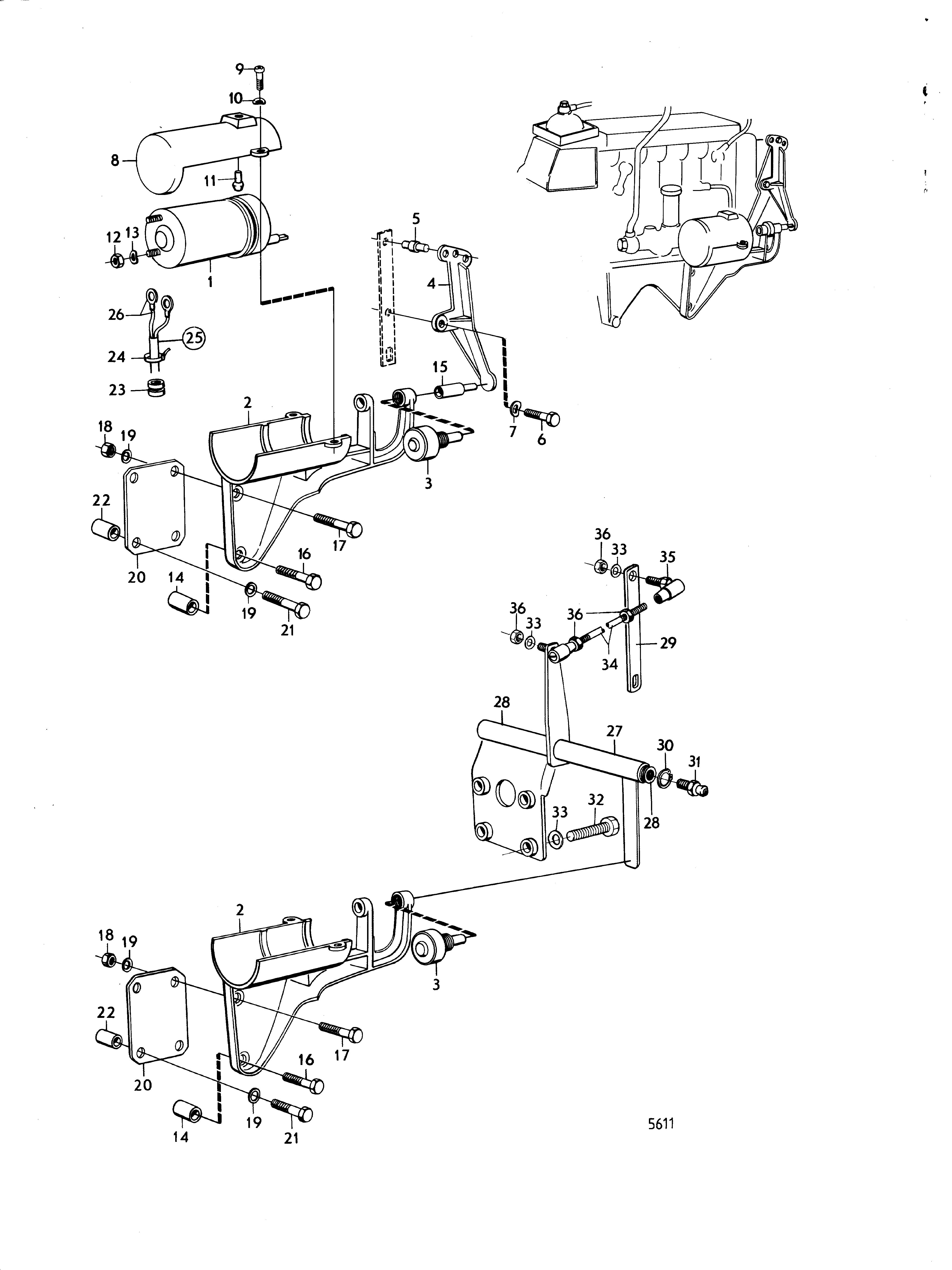 Moteur de commande Type « Crouzet » et composant d’installation, MOXXXXX/14584-