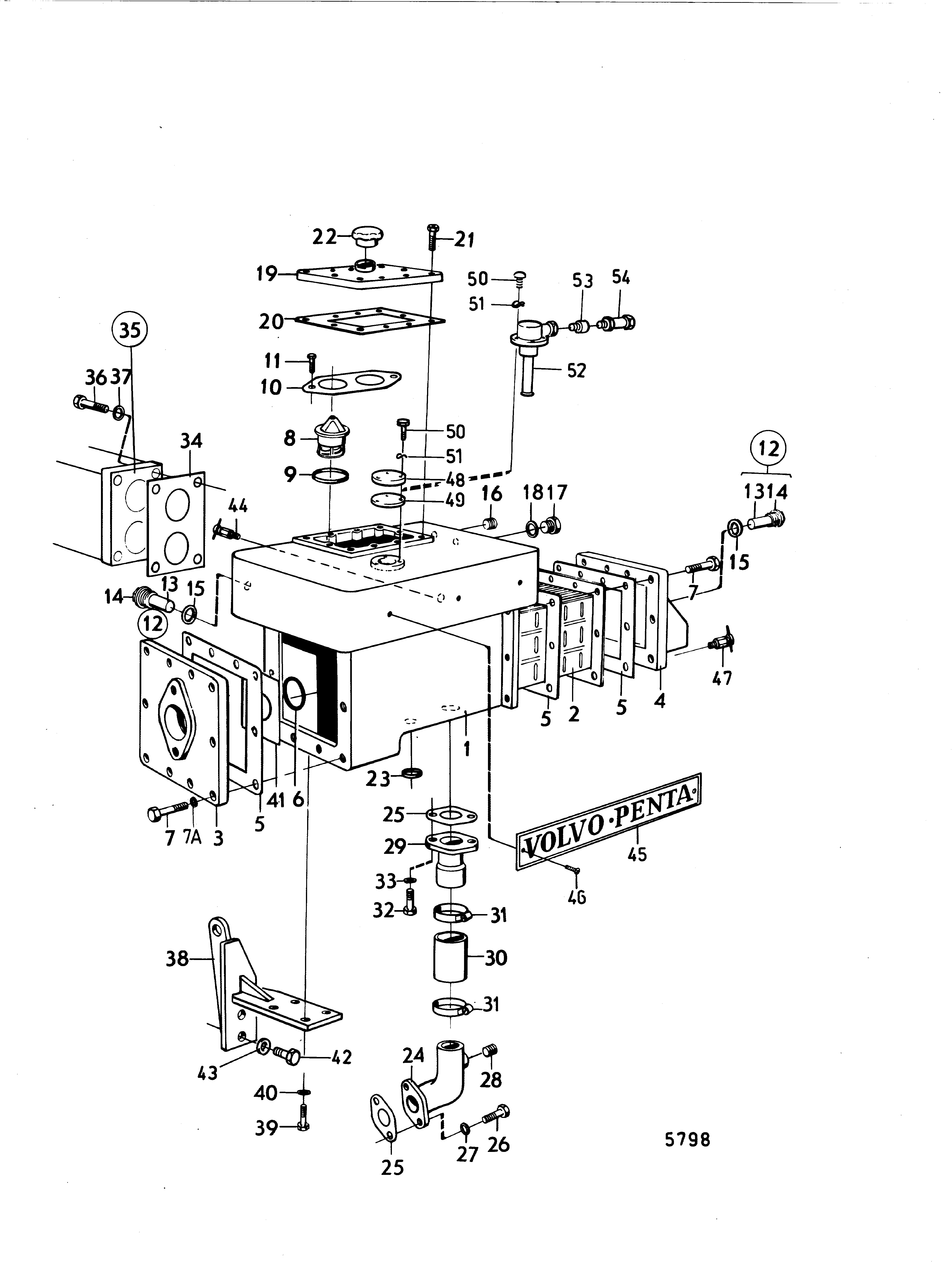 Échangeur de température et thermostat, avec pièces de montage