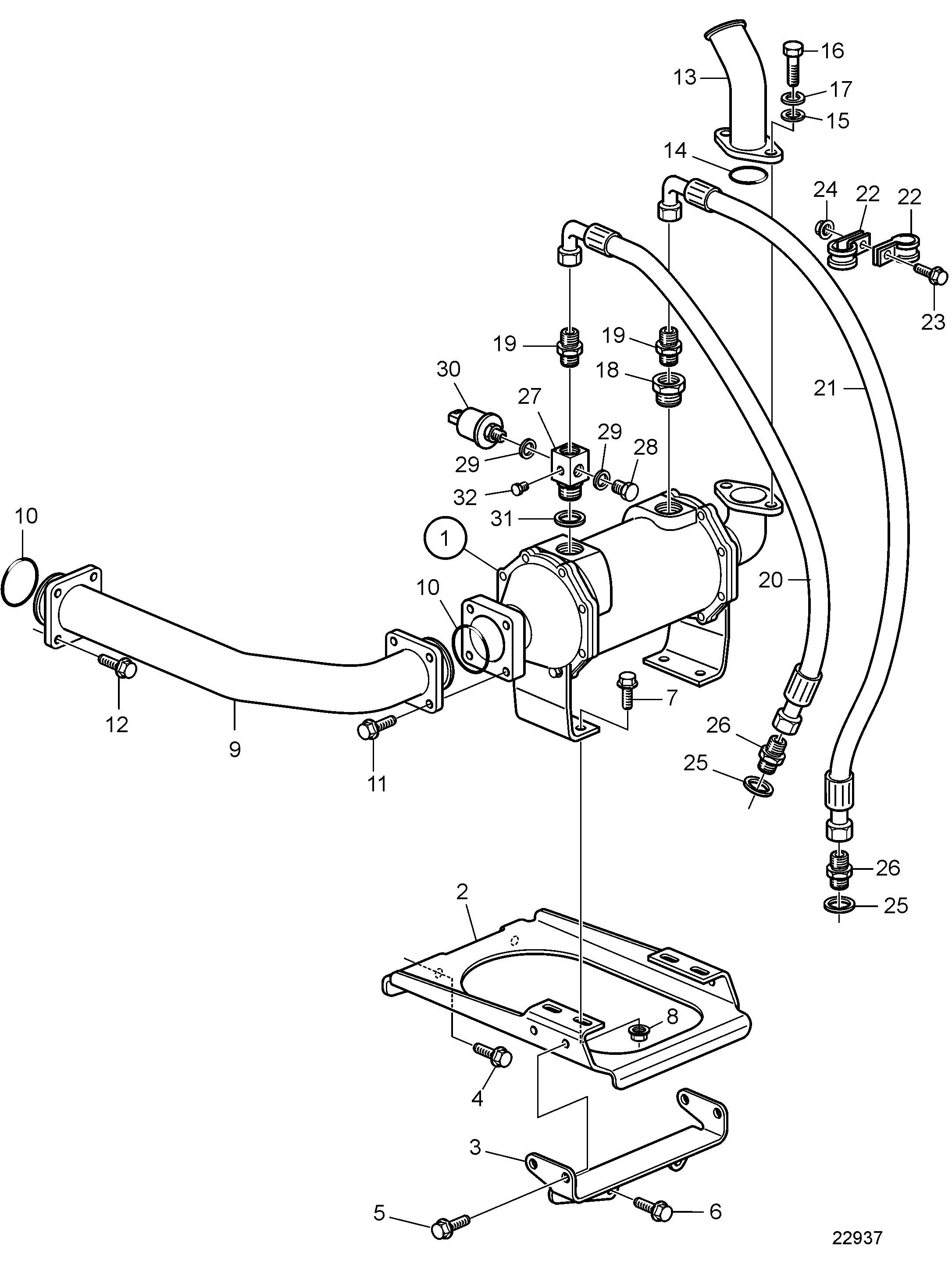 Refroidisseur d’huile pour ZF311A-E, SN1012501700-
