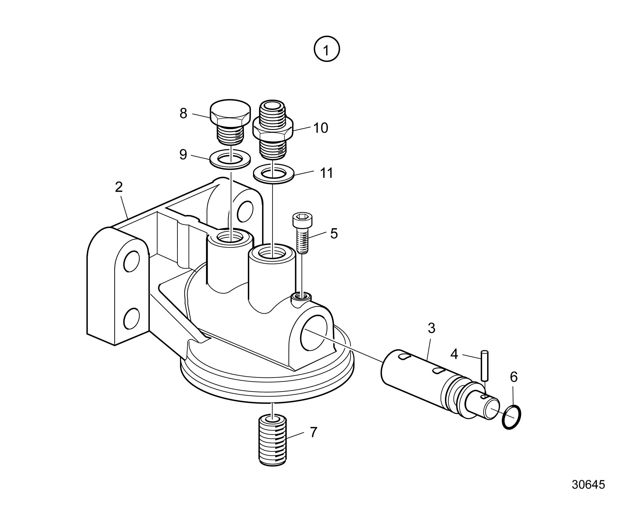 Support pour filtre à eau de refroidissement