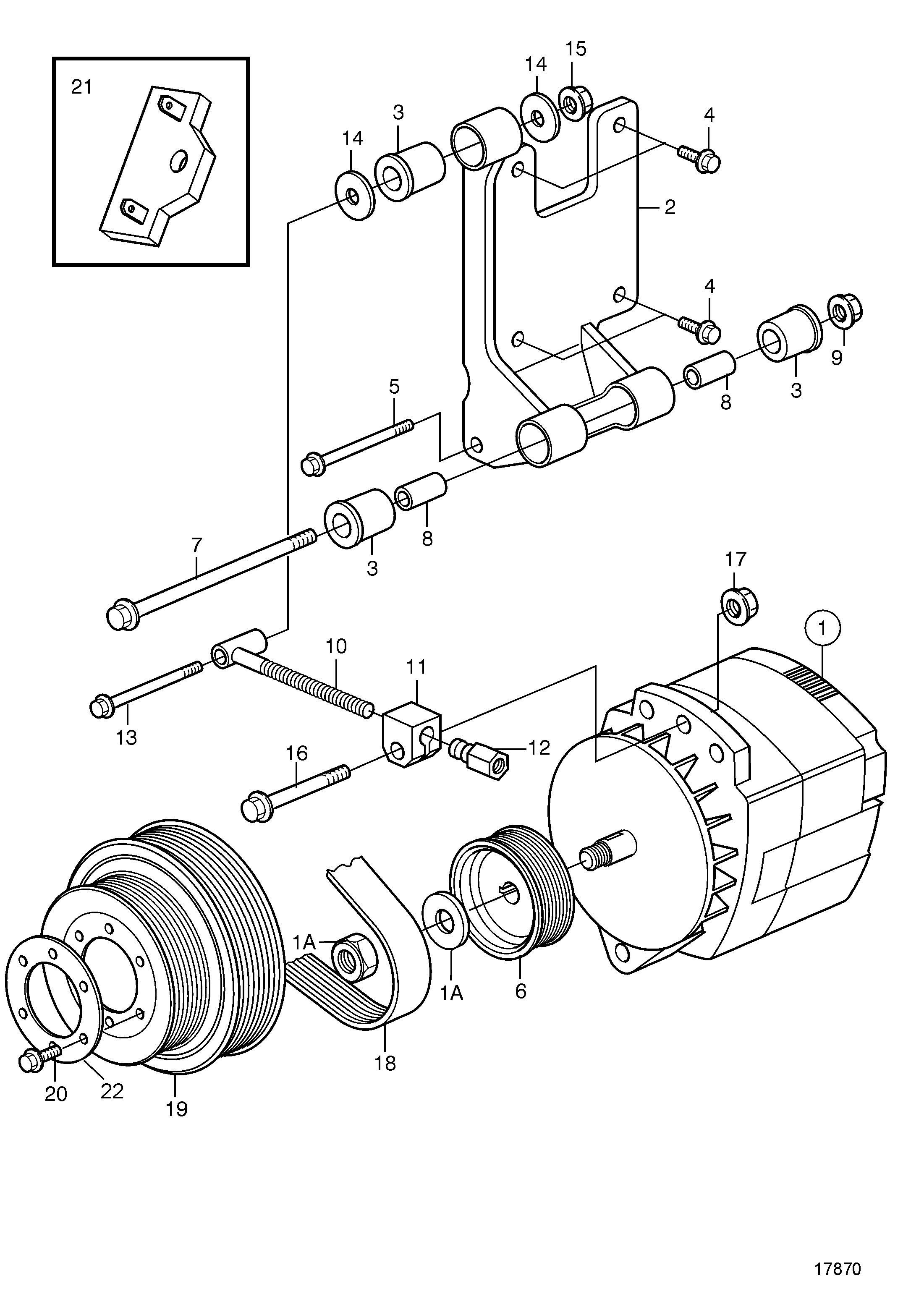 Alternador adicional 28 V/100 A