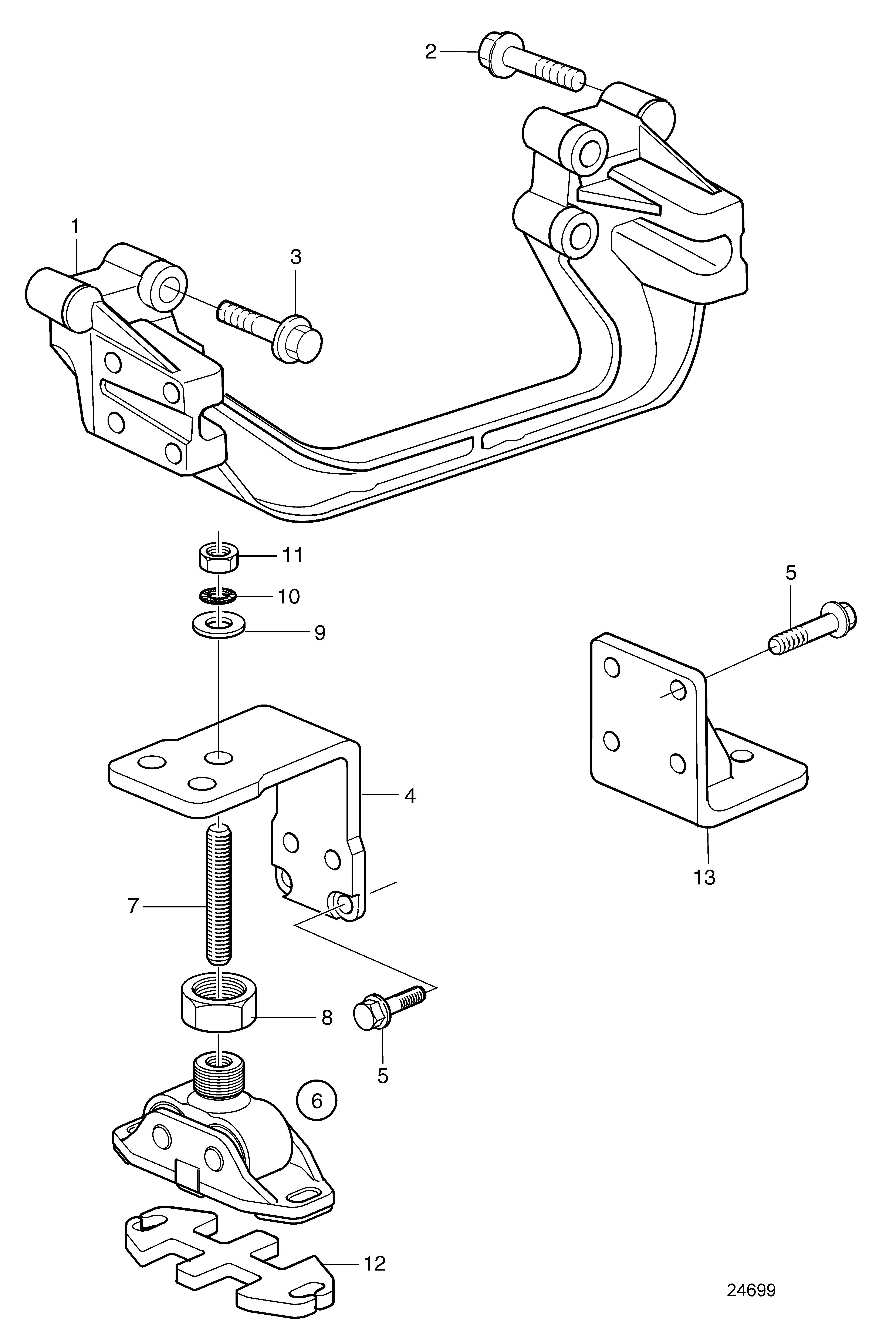 Suspension de moteur flexible, haute