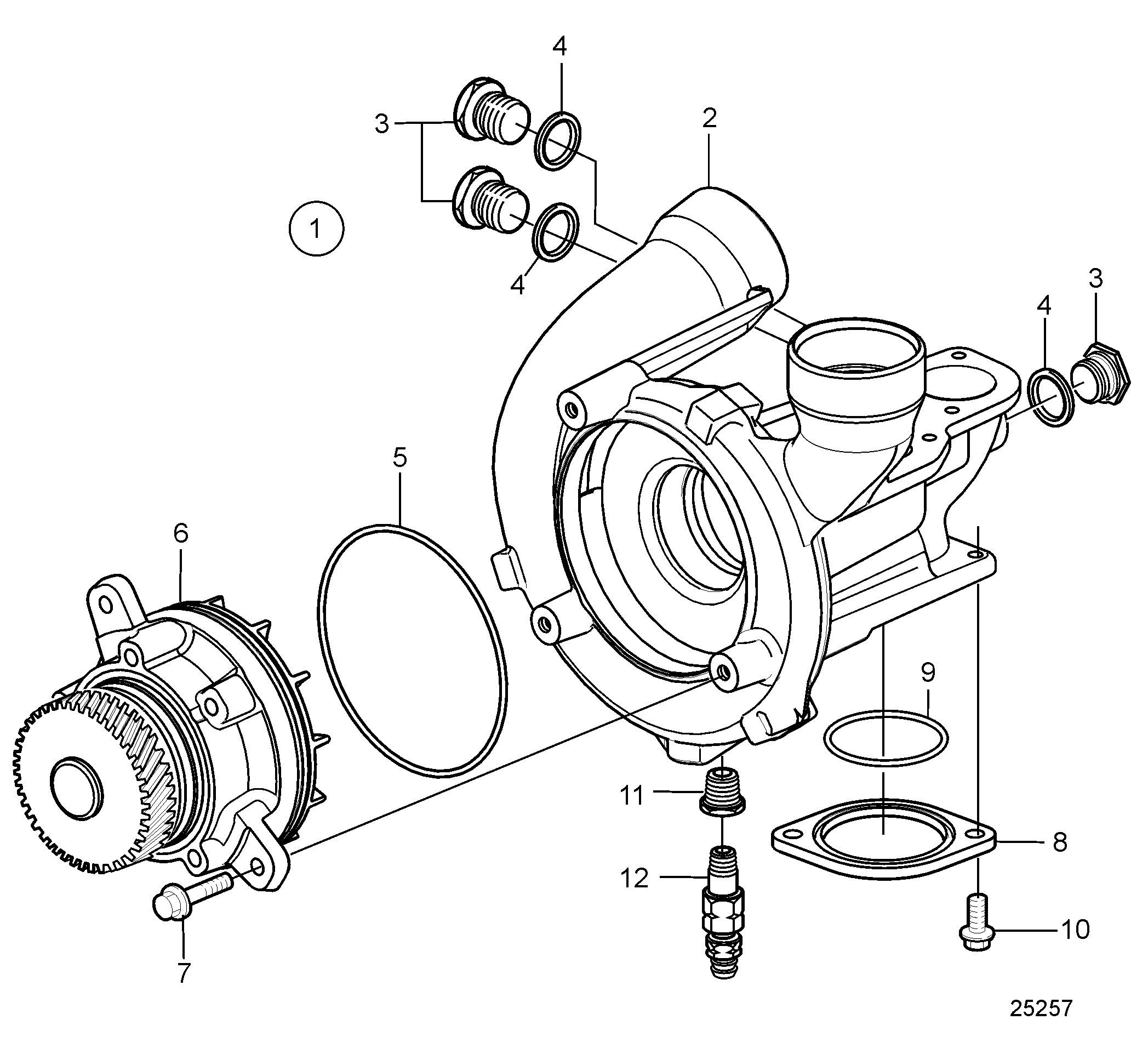 Pompe de circulation pour moteurs sans refroidissement par radiateur