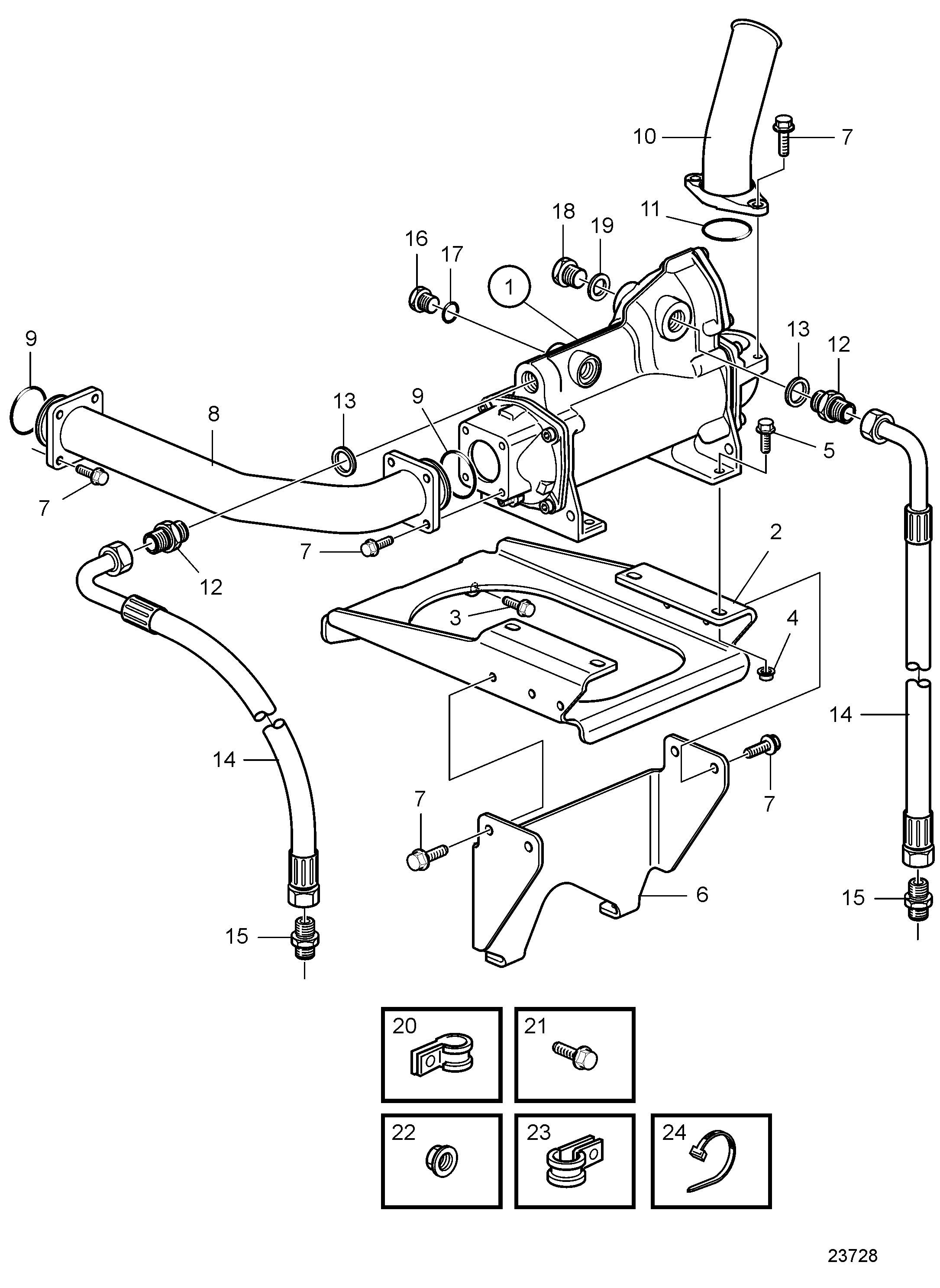 Enfriador de aceite para Twin Disc MG5114SC