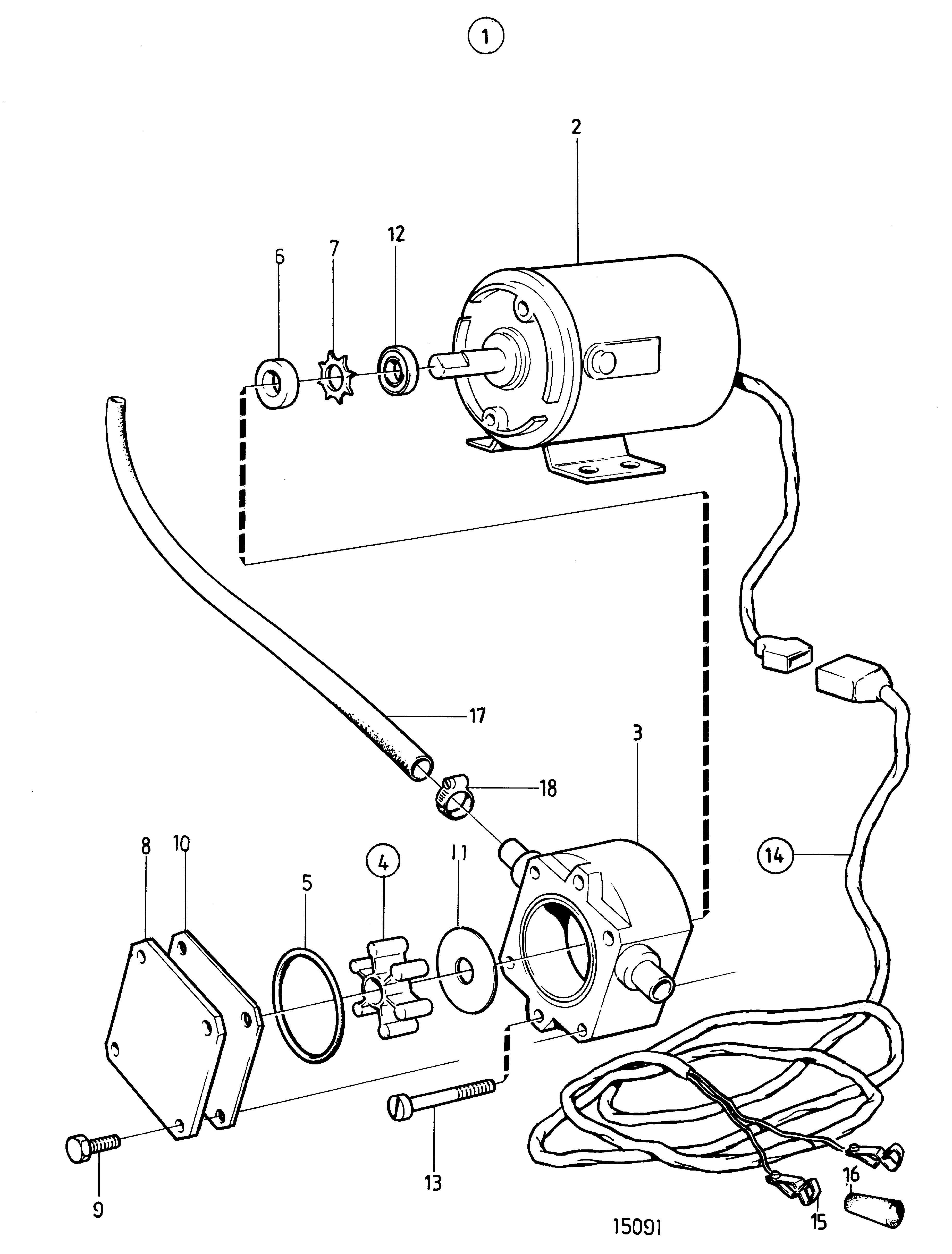 Pompe d’huile de cale électrique 24 V