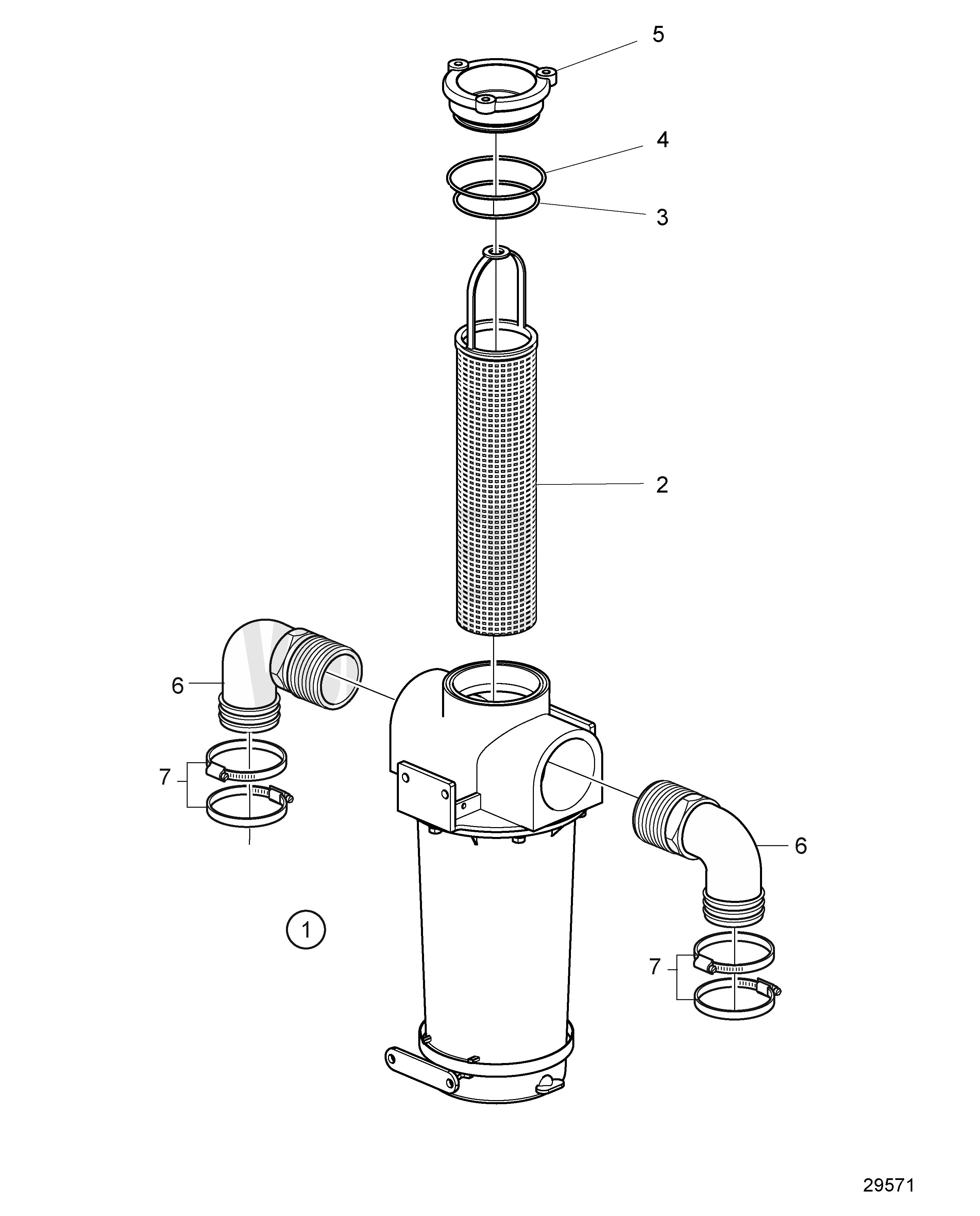 Filtre à eau de mer