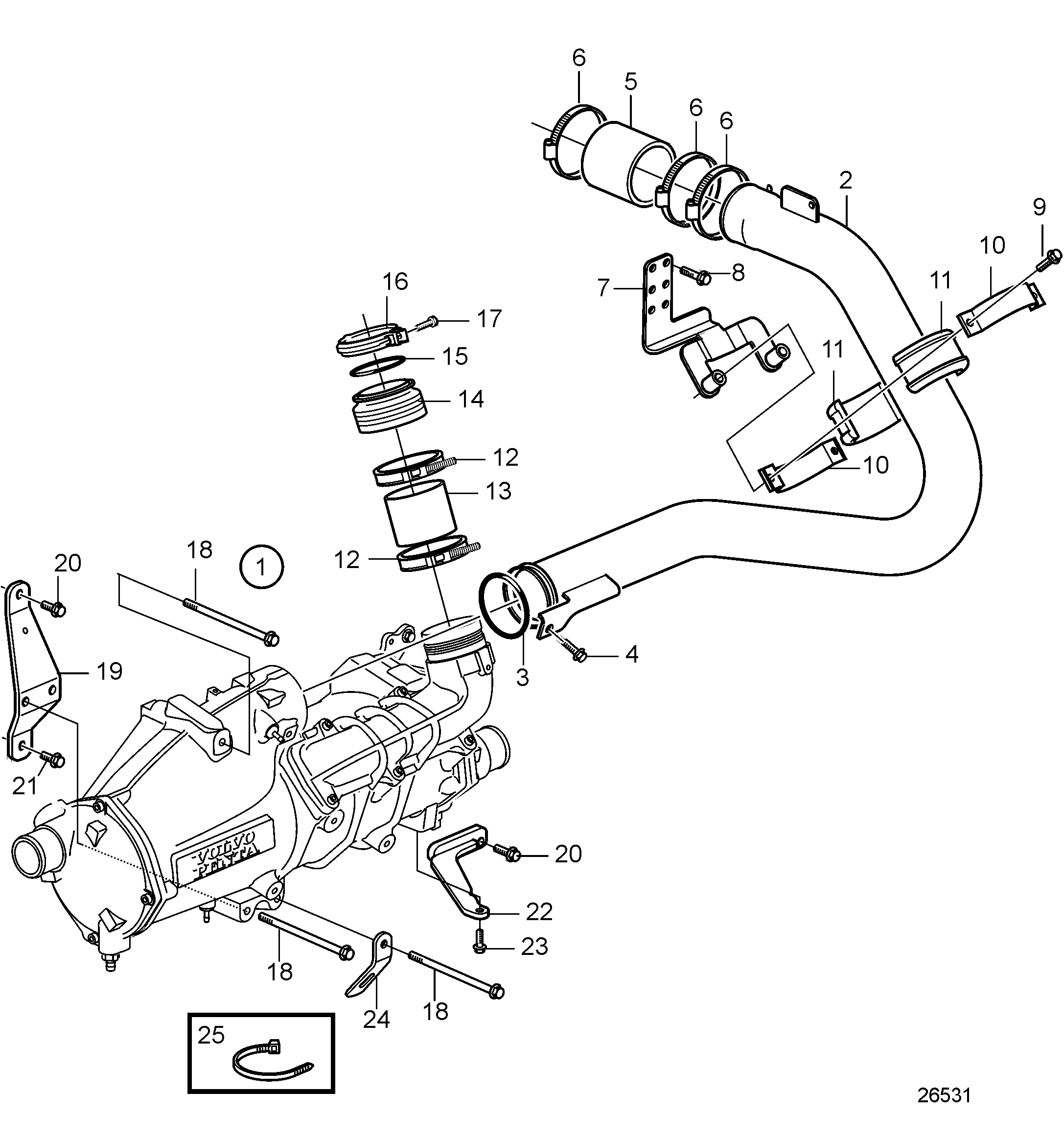 Componenti di collegamento per l'intercooler