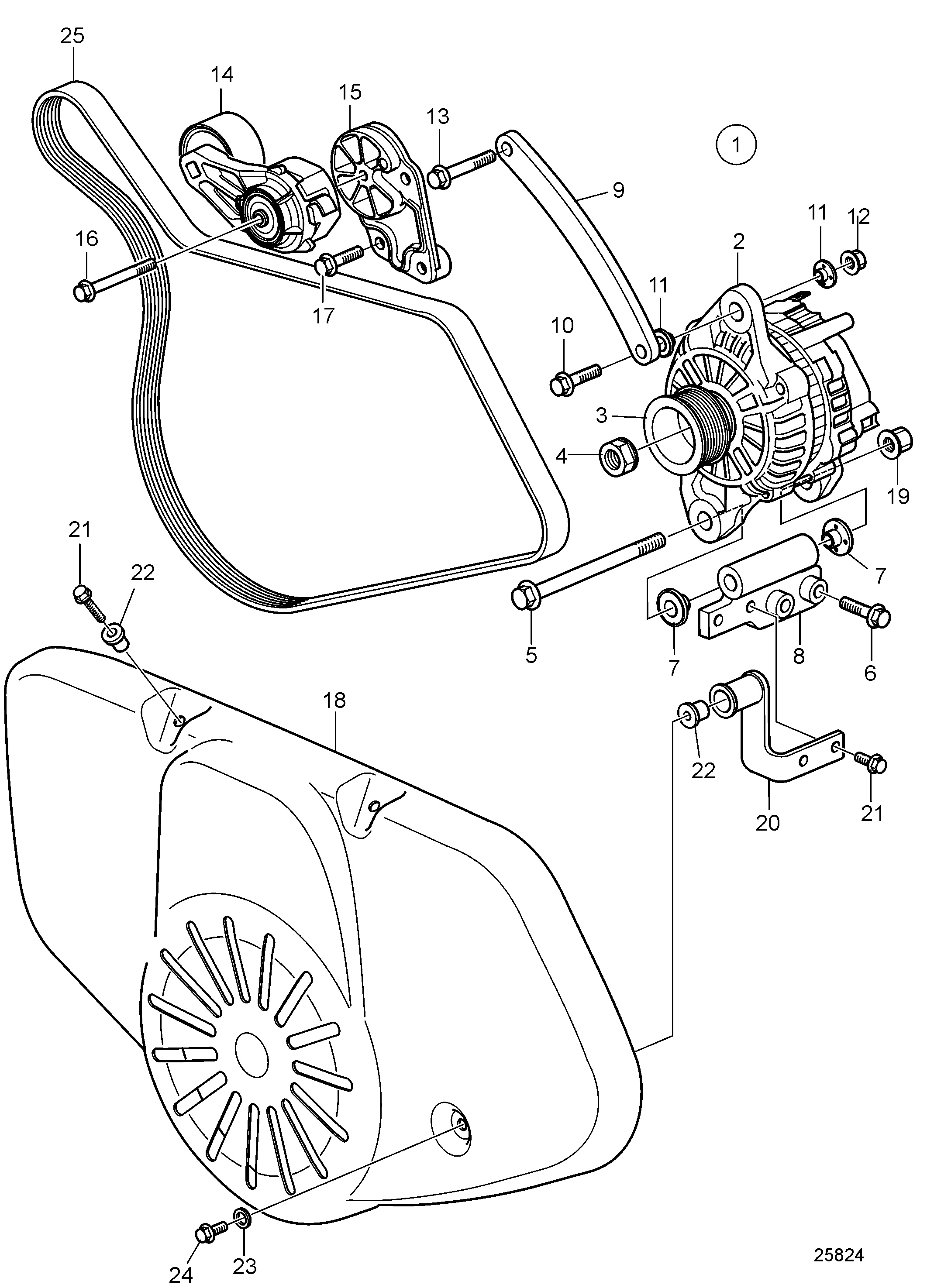 Alternateur supplémentaire 14V 115A, 28V 80A