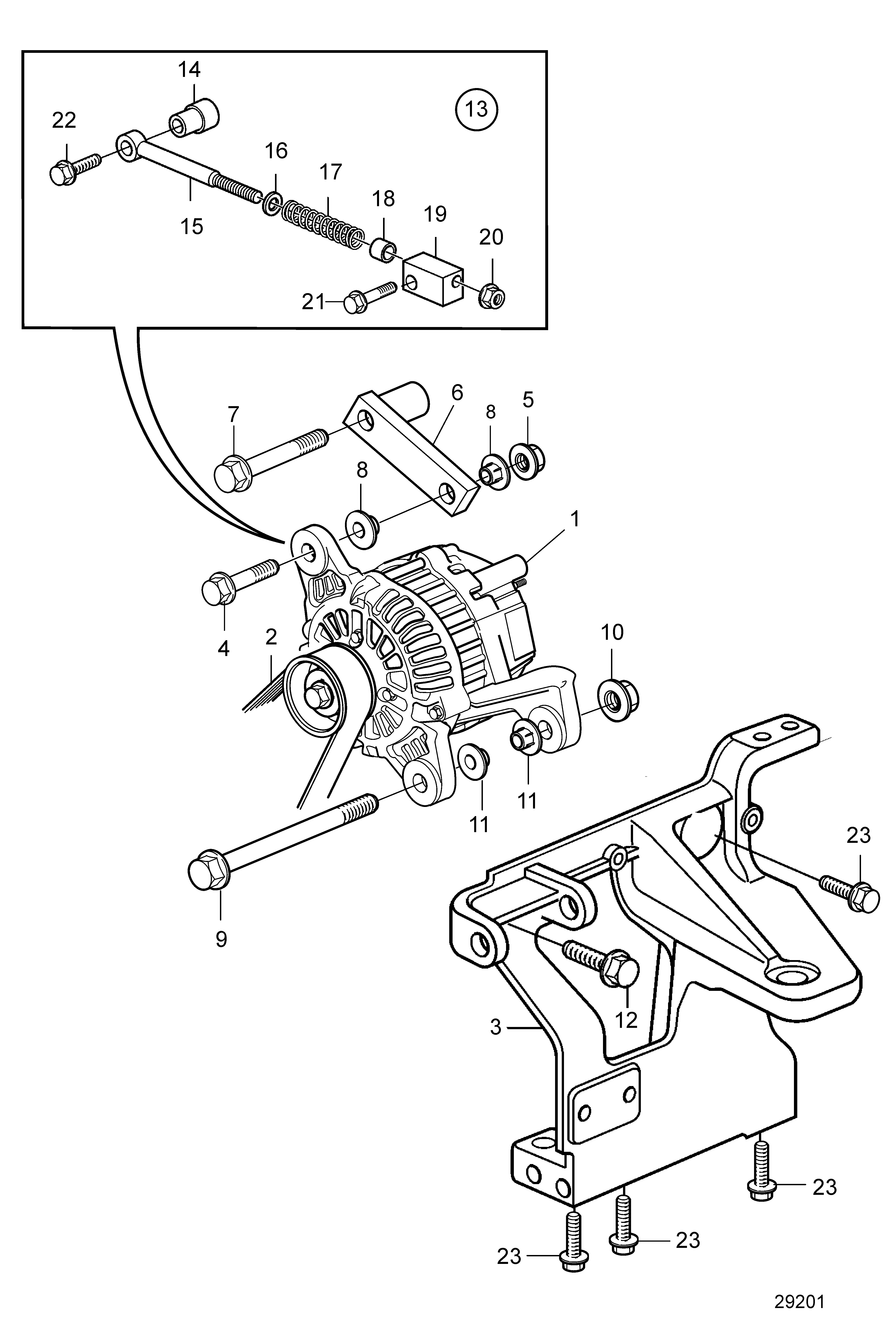 Alternateur 28V 80A HE/KC