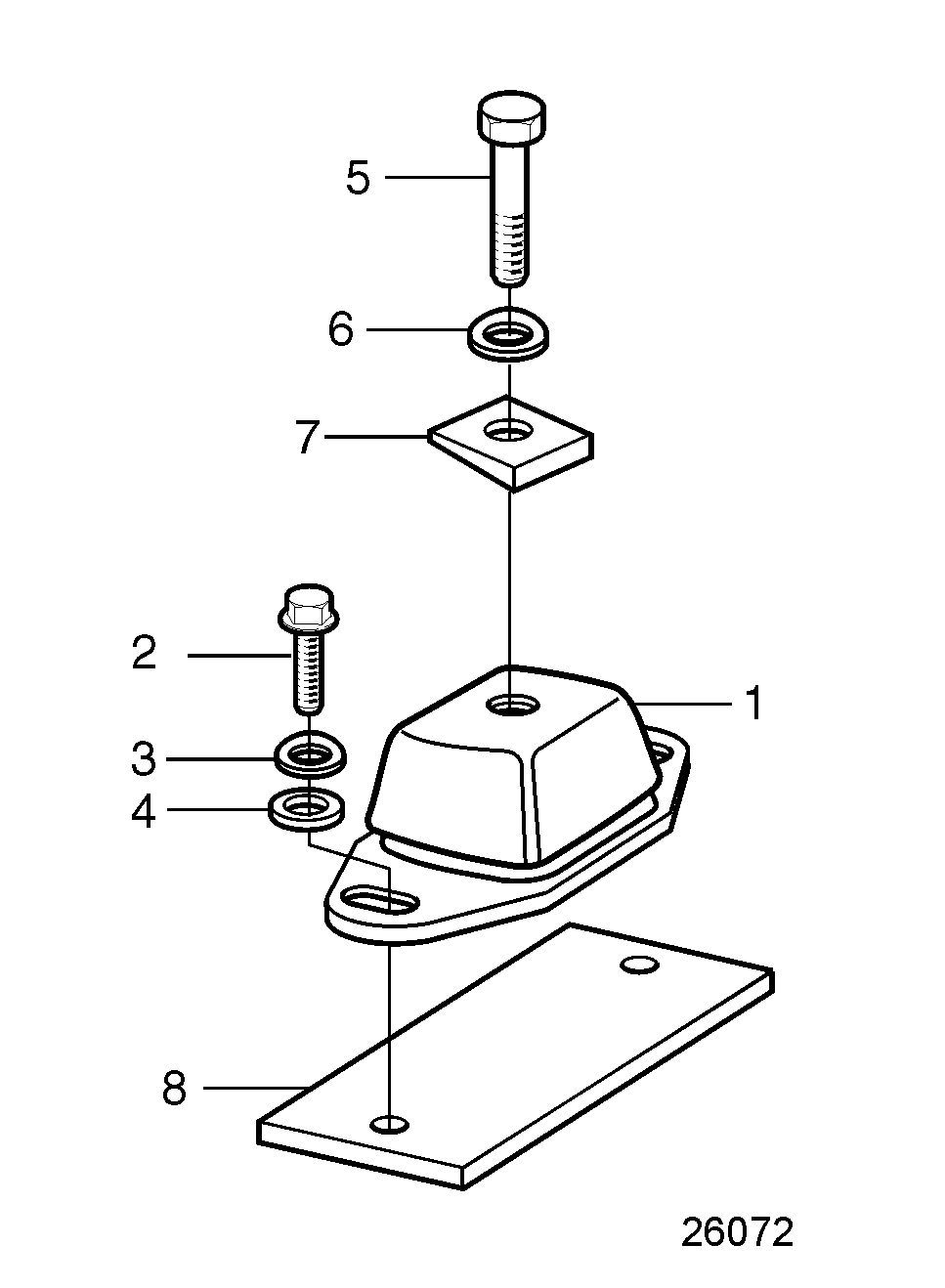 Suspensión flexible del motor