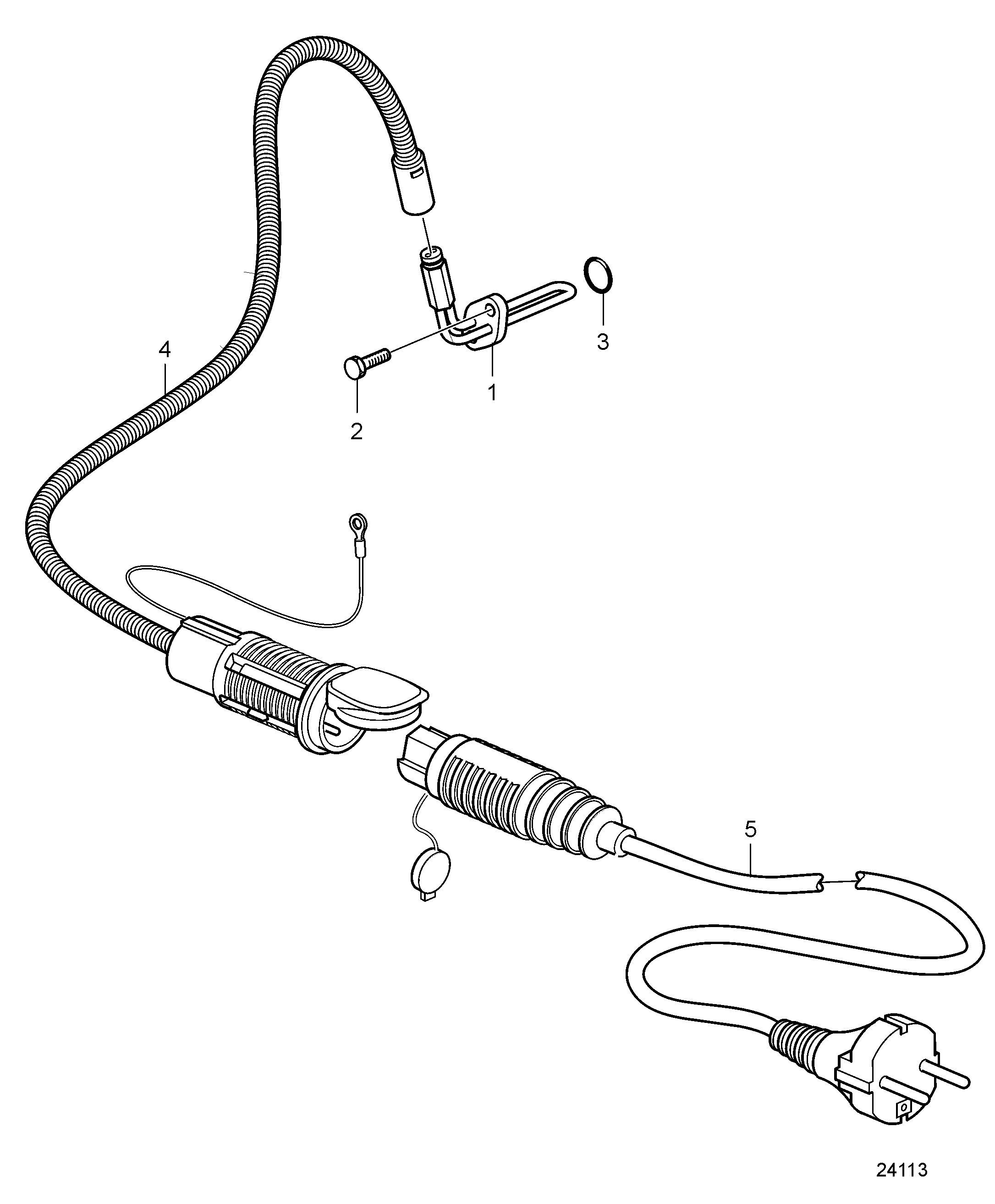 Réchauffeur de moteur, monté sur bloc