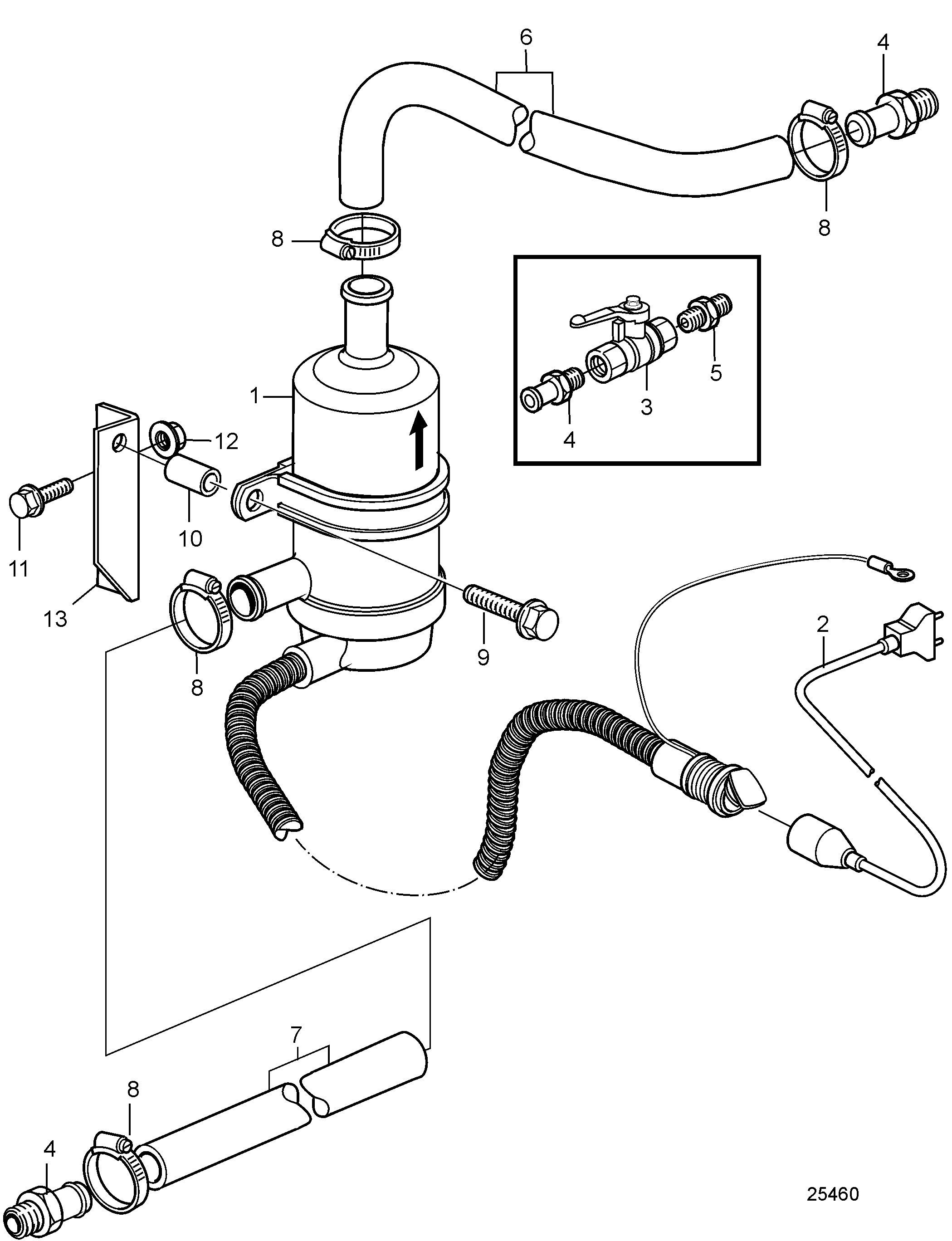 Réchauffeur de moteur, monté séparément
