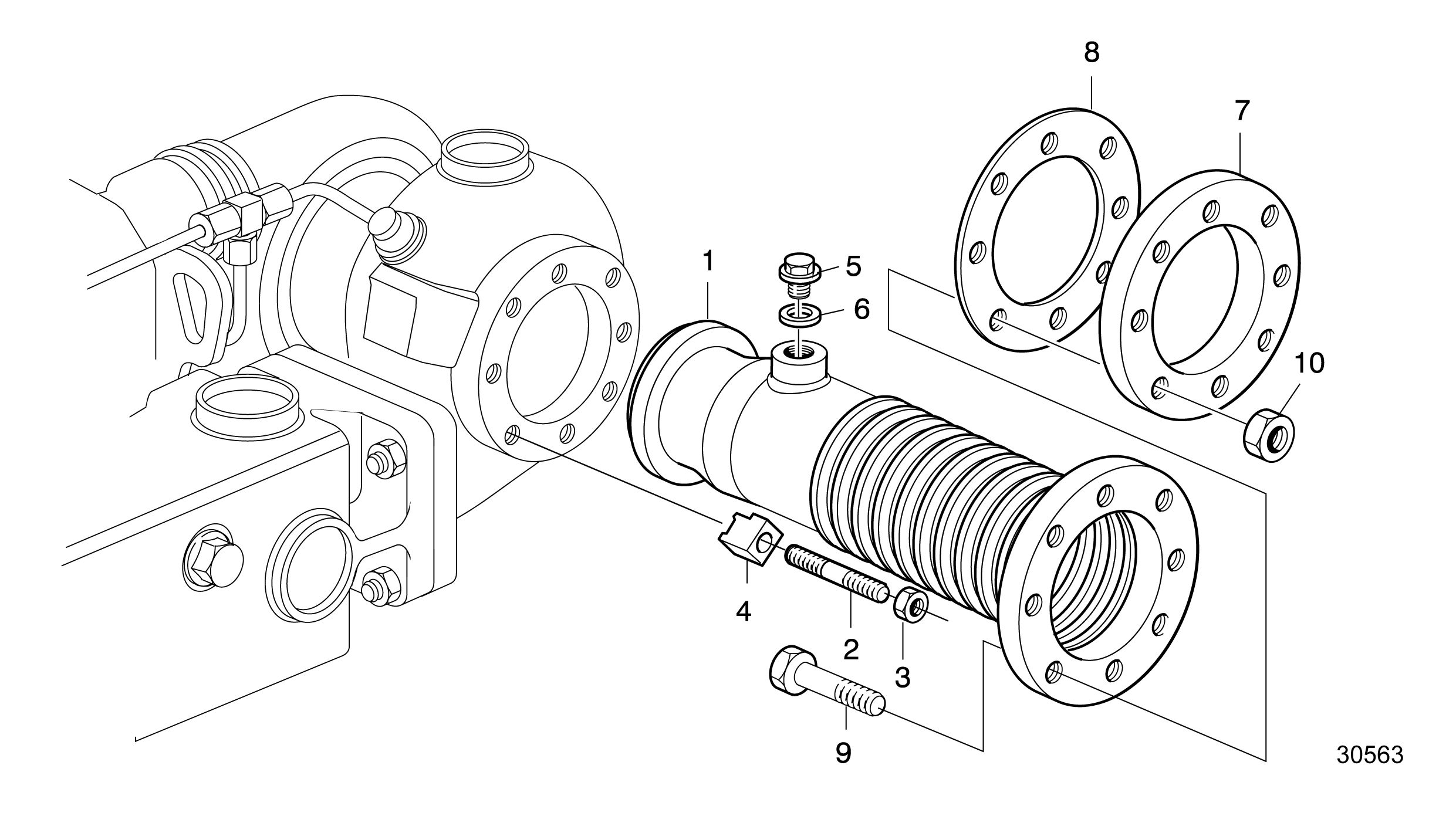 Ligne d’échappement sèche 5'' droite (127mm)