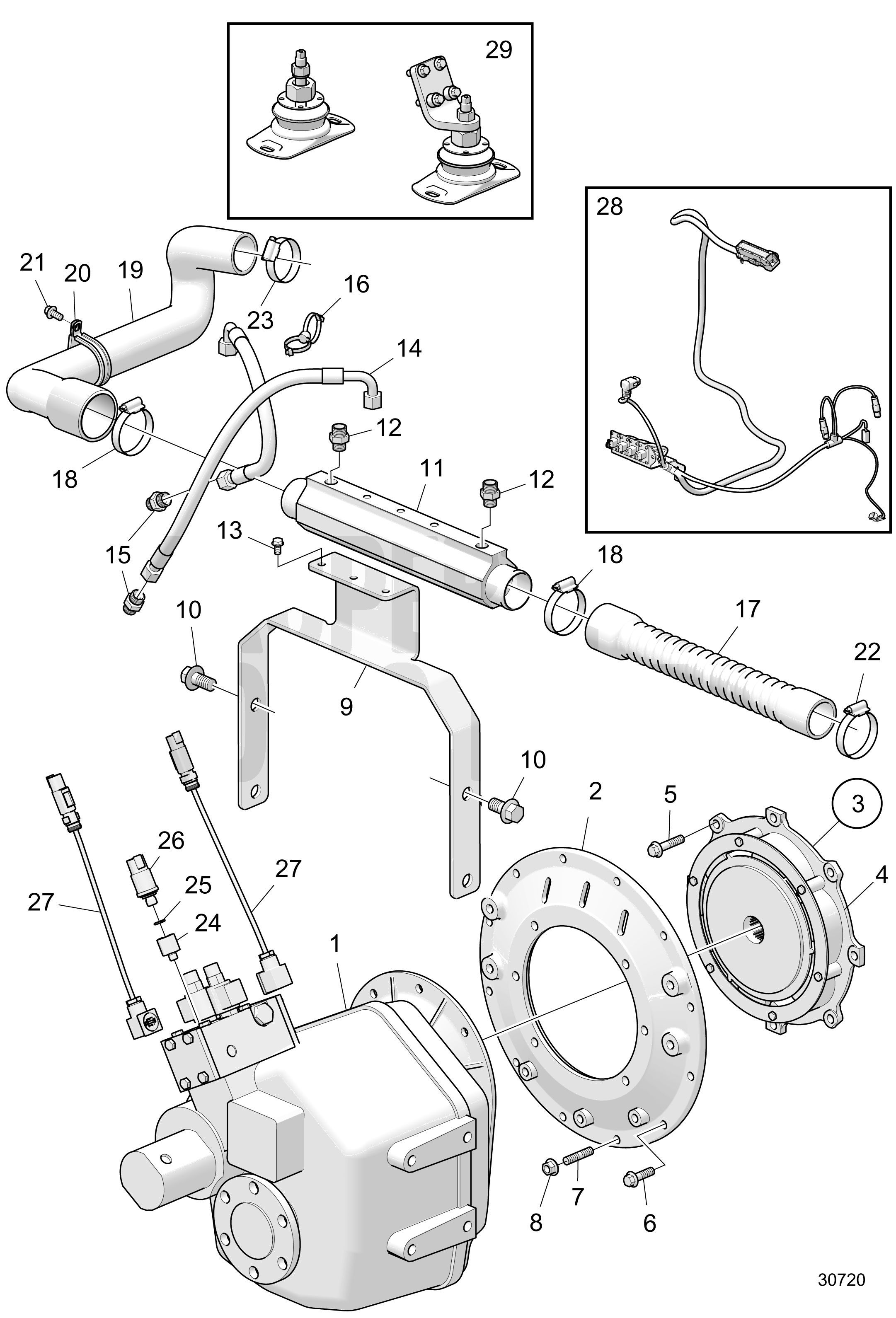 Pièces de raccordement, inverseur ZF220, grande puissance