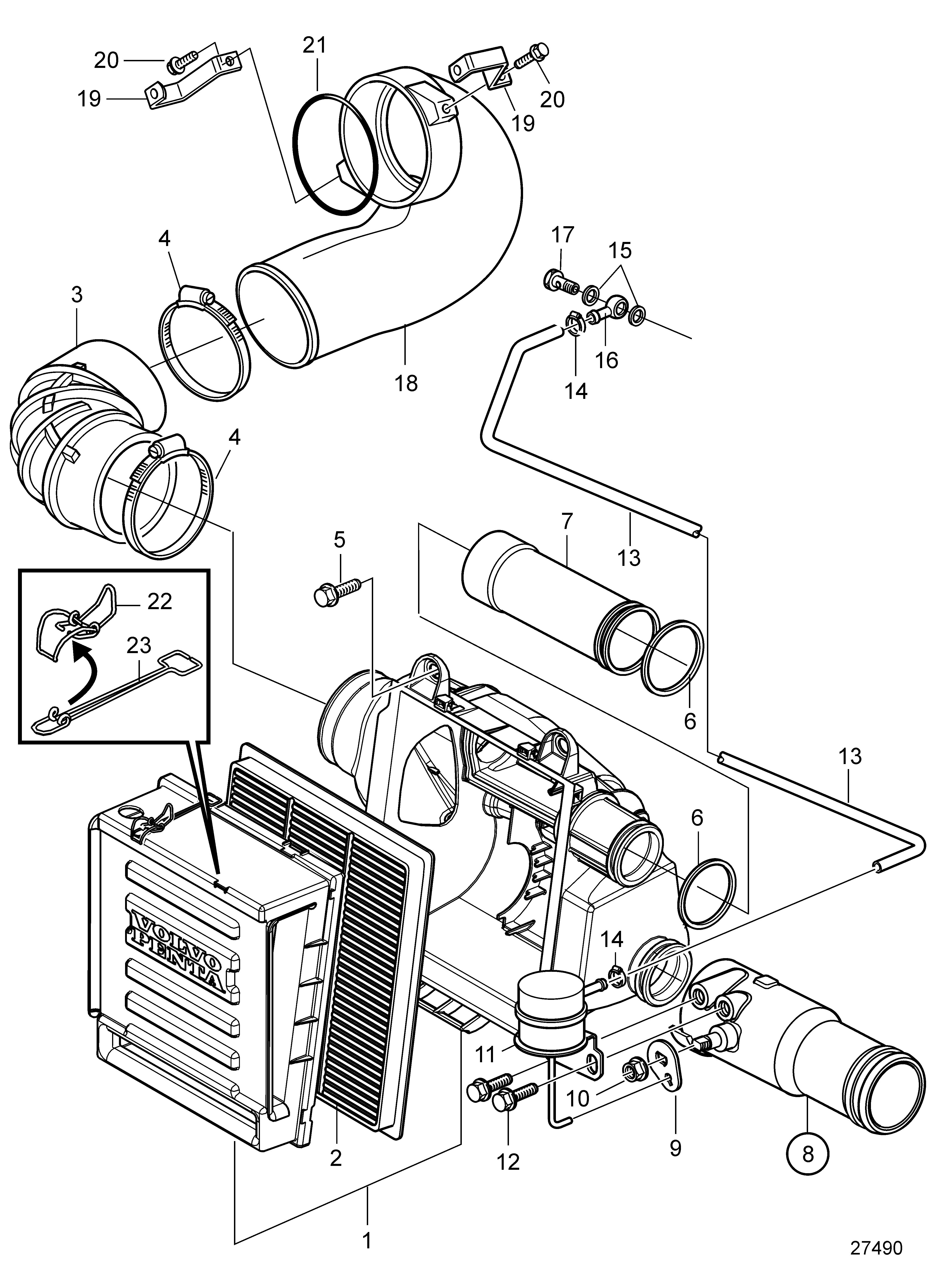 Filtre à air pour compresseur