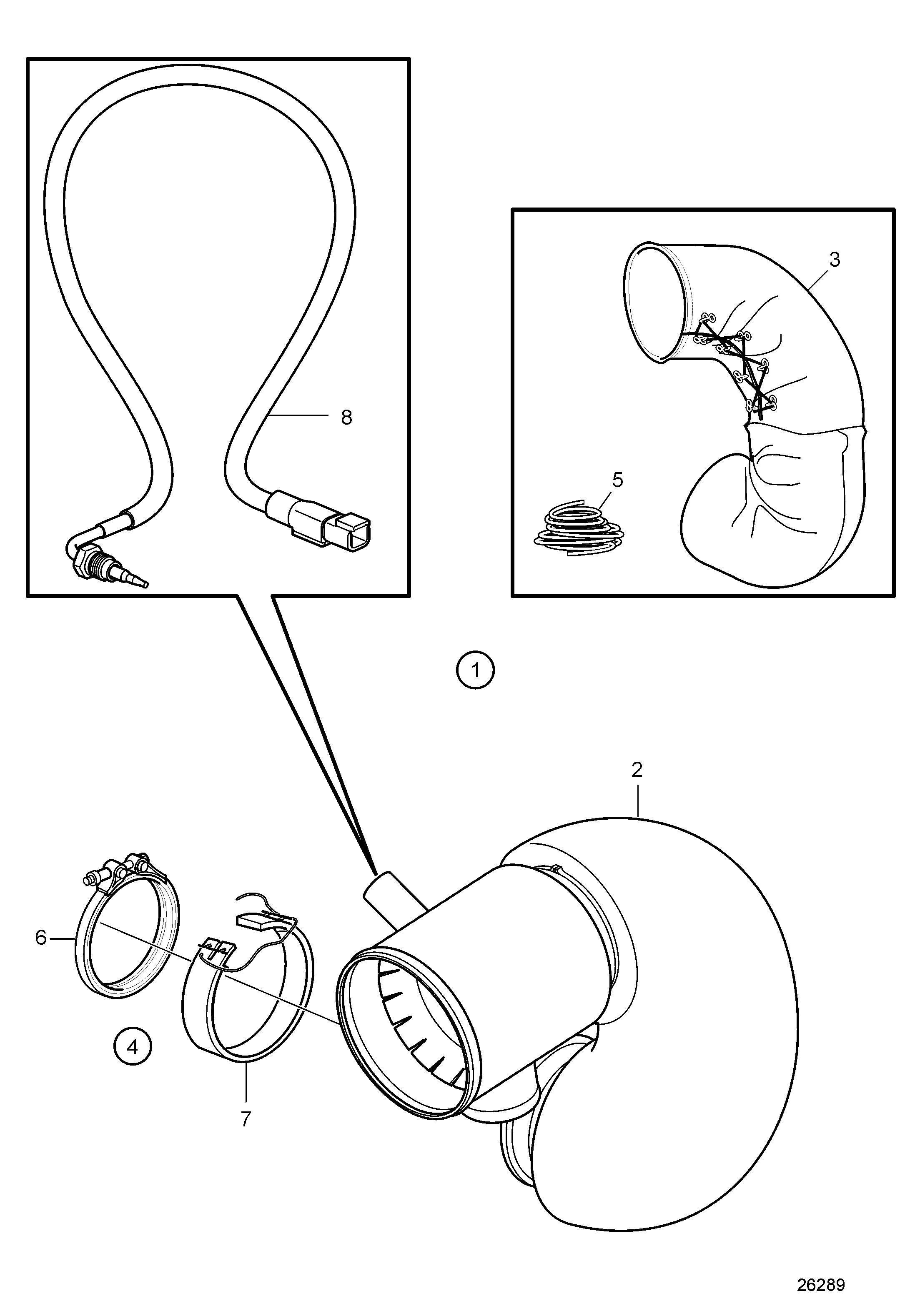 Kit de colonne d'échappement, inbord