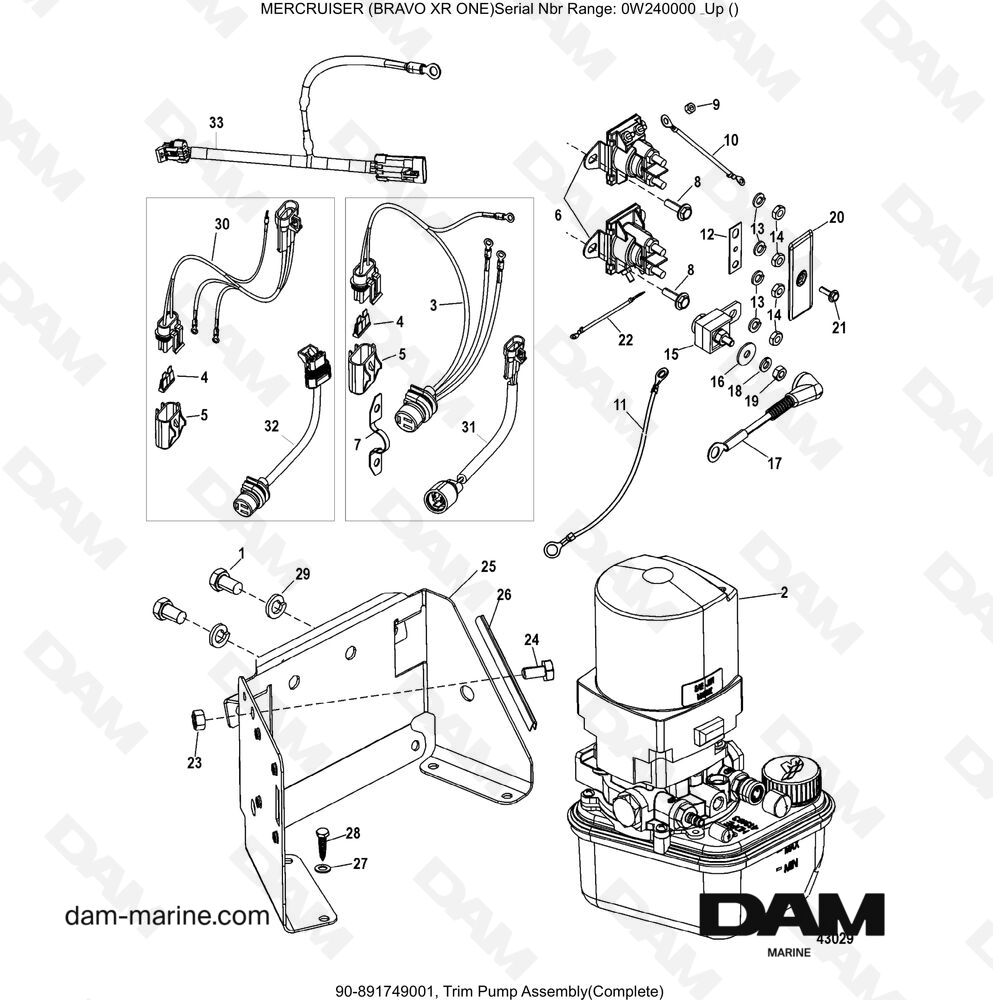 Vue éclatée Moteur Hors Bord Honda 50cv
